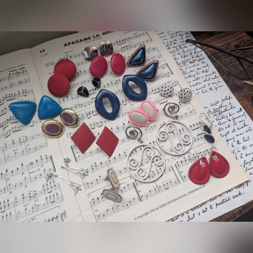 Colorful Vintage Earring Collection